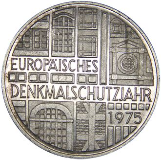 5 марок Европейский год охраны памятников архитектуры. ФРГ, 1975 год