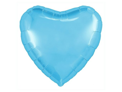 Фольгированный шар сердце "Голубой"