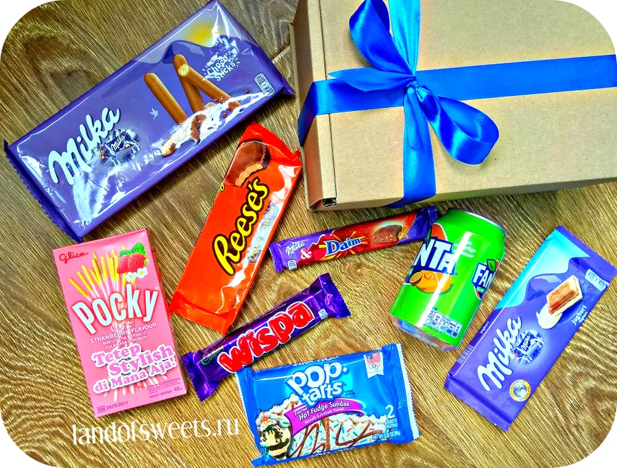Пример состава одной из коробочек сладостей