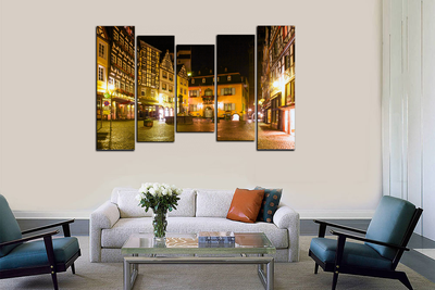 Модульная картина "Чудный городок"