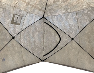 Палатка зимняя куб Mesan (2,4х2,4м) утепленная, 4-местная, 3-слойная (камыш)