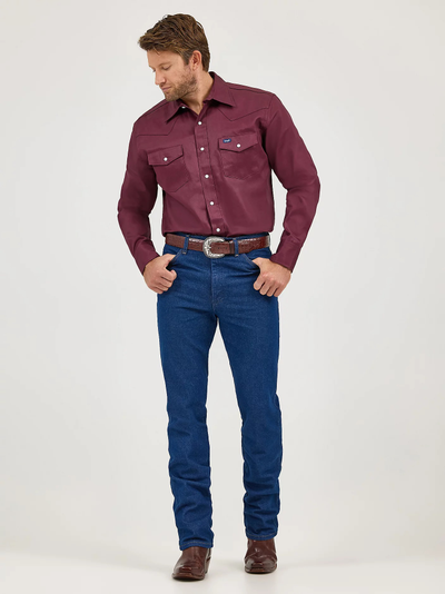 Рубашка Wrangler® Cowboy Cut® Work Shirt Firm Finish