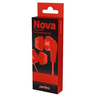 4630033949265	 Наушники Perfeo Nova, внутриканальные (red)