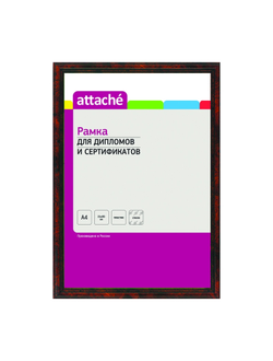 Рамка А4(21х30)ATTACHE, пластиковый багет, настенная, (темный орех)