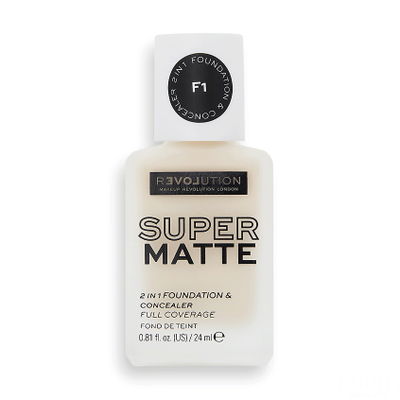 Relove by Revolution Тональная основа и консилер 2 в 1 Supermatte 2 in 1 Foundation & Concealer, F1