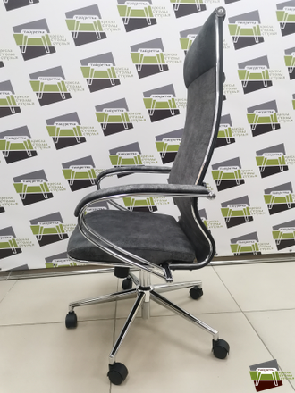 Кресло ErgoLife SynchroSit 10 L1-142K - Velour(Bravo) /Km15/Wm12/K1cV(MSS1.0Ch/M18.B23.G18.W02) (Темно-серый)