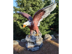 ОРЕЛ гордый на скале  - символ власти, могущества, непобедимости и силы. 115*105*80см  9,5кг  полистоун Россия 14298/016758