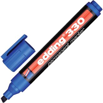 Маркер перманентный EDDING E-330/3 синий, 1-5мм, скошенный наконечник