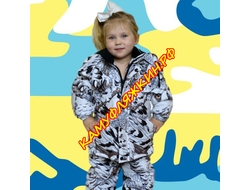 костюм для малышей зимний камуфляж в расцветке "сова"
