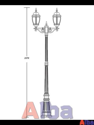 Садово парковый светильник Arsenal 209 А gold