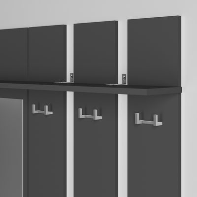 Прихожая Мия ПР-03 графит/графит 1000*2000* 376 мм