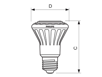 Светодиодная PAR лампа Philips Master LEDspot D 6.5=50w PAR20 25D E27