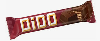 Вафельный батончик Ulker Dido в темном шоколаде без сахара, 34.5 гр