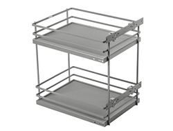 Двухуровневая боковая корзина АНТРАЦИТ MOVIX PRO 300 мм без направляющих (плоский прут) KO-300BO-60  GTV *