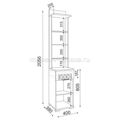 Тумба с зеркалом Тиффани-3 М33