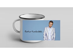Кружка металлическая эмалированная Джастин Тимберлейк, Justin Timberlake №1
