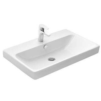 Тумба-умывальник "Соло-70" дуб темно-коричневый с раковиной Адриана 70