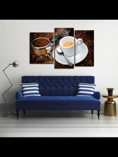 Модульная картина "Свежемолотый кофе"