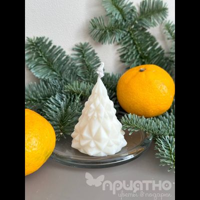 НОВОГОДНЯЯ СВЕЧА &quot;ЁЛКА ХРУСТАЛЬ&quot;