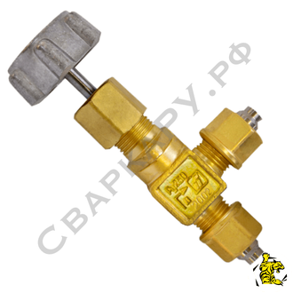 Клапан запорный газовый БАМЗ АЗТ-10-4/250 (КС 7104) угловой Ду4мм 25МПа