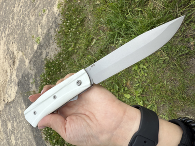 Складной нож Wild West сталь AUS 10, рукоять G10, цвет белый рельеф