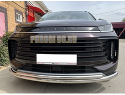 Защита переднего бампера двойная d60/42 для Exeed TXL (2021-...)