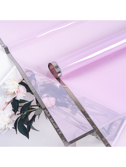 Пленка глянцевая "Зеркальный кант" 57*57см 20шт Нежная сирень ПЛ24/7