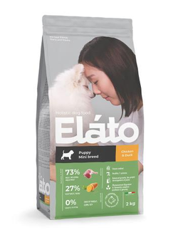 Elato (Элато) корм для щенков мелких пород с курицей и уткой 2 кг