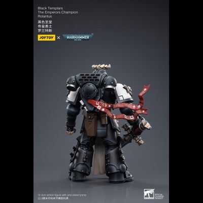 Чемпион Черных Храмовников (Warhammer 40k) - КОЛЛЕКЦИОННАЯ ФИГУРКА 1/18 Black Templars The Emperors Champion Rolantus (JT7585) - JOYTOY