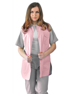 Костюм женский "Октава" серый с розовым