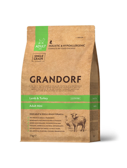 Grandorf (Грандорф): сухой корм для собак мини-пород Ягненок с индейкой, 3 кг
