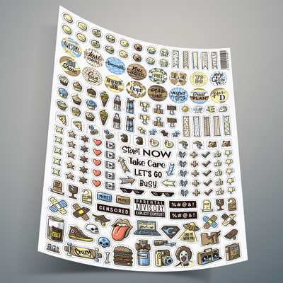 Стикерпак набор наклеек для планера от PAPPI STORE