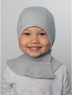 Шапка-шлем 24301-01 95%хлопок 5%лайкра, серый 44-46