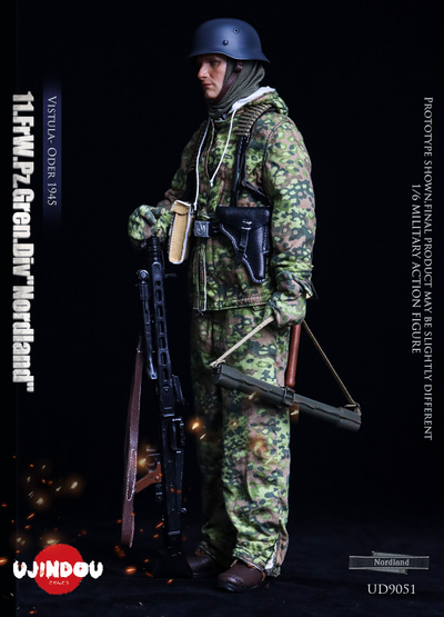 ПРЕДЗАКАЗ - Немецкий пулеметчик - Коллекционная ФИГУРА 1/6 Oder 1945  (UD9051) - UJINDOU ?ЦЕНА: 23700 РУБ.?