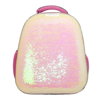 Школьный рюкзак №1School Sparkle Fairy с ортопедической спинкой и двусторонними пайетками (розовый)