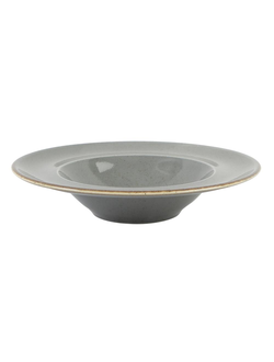 Тарелка глубокая 25 см фарфор цвет тёмно-серый