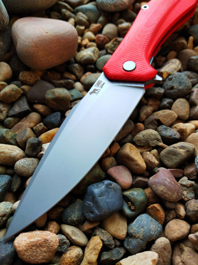 Складной нож Грач сталь D2, рукоять G10, цвет красный