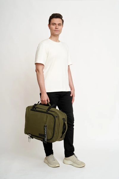 Рюкзак Сумка Чемодан ручная кладь 55х40х20 Optimum Air RL кордура, хаки