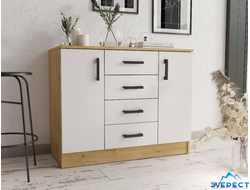 КОМОД "К1000 - 2Д" 1000*830*440 (Дуб вотан/Белый гладкий)