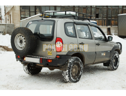 Задний силовой бампер серии Трофи на Chevrolet NIVA 2002-2020 (03.117.02)