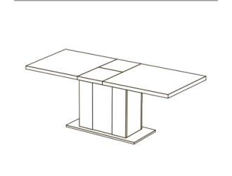 Стол прямоугольный раздвижной (одна вставка)