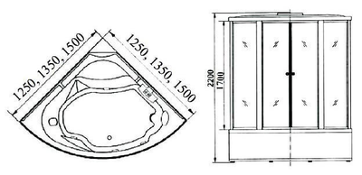 Душевой бокс Timo Standard T-1155