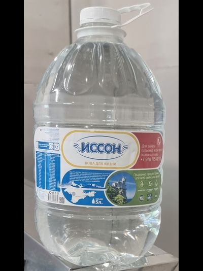ВОДА ПРИРОДНАЯ ПИТЬЕВАЯ "ИССОН", НЕГАЗИРОВАННАЯ, ПЭТ, 5 литров (модификация 5)