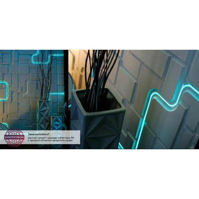 Гипсовая панель SPACE + LED артикул D-0006