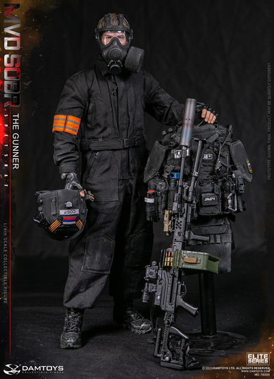 Пулеметчик СОБР - КОЛЛЕКЦИОННАЯ ФИГУРКА 1/6 RUSSIAN SPETSNAZ MVD SOBR PKM GUNNER (78095) - DAMTOYS
