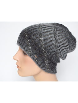 Vizio Италия 8014 CY шапка серая с черным фото