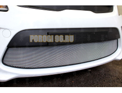 Защита радиатора KIA RIO 2017- chrome верх (заглушка без сот)