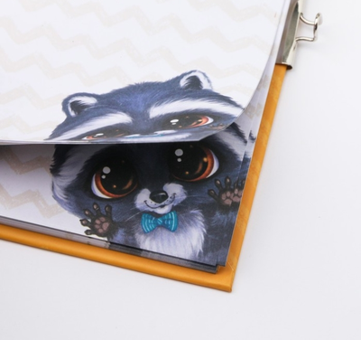 Блокнот на замочке "Енотик" A6, 50 листов