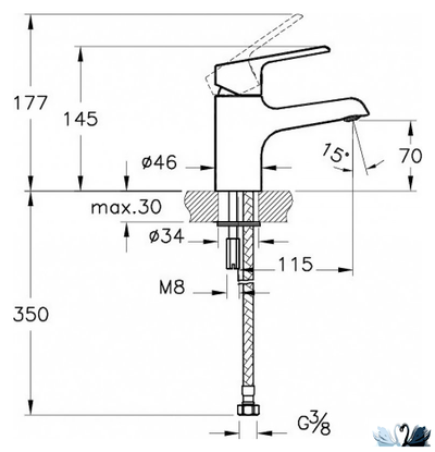 Смеситель для раковины VitrA Axe S A41069EXP