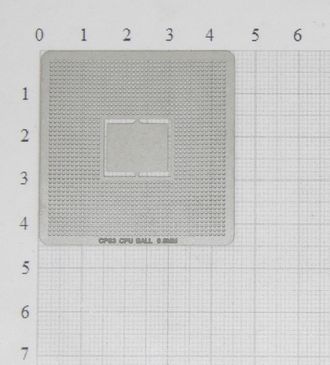 Трафарет BGA для реболлинга игровой консоли CPS3 CPU 0,6 мм